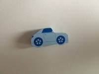Kraal auto blauw