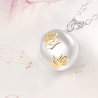 Zwangerschapsketting babyhandjes goud