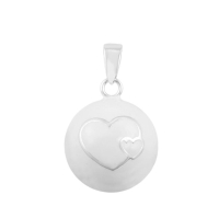 Zwangerschapsketting wit hartjes