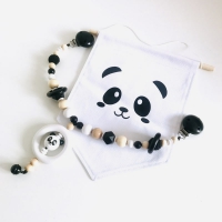 Wagenspanner Panda zwart wit