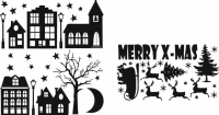 Raamsticker Kerst  compleet