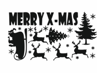 Raamsticker Kerst  compleet