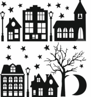 Raamsticker Kerst  compleet