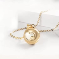 Zwangerschapsketting goud hartjes