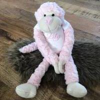 Slinger aap roze knuffel