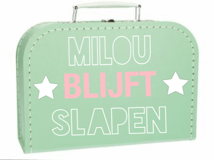 noodzaak venster Bijzettafeltje Kinderkoffertje met naam - www.mijnwonder.nl
