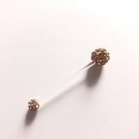 Zwangerschapspiercing strass rose