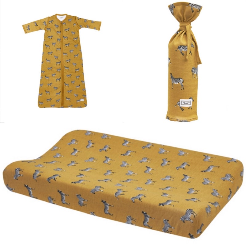 Zebra okergeel set