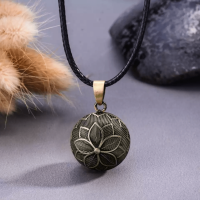 Zwangerschapketting lotus brons