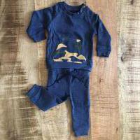 Baby joggingpak blauw camo