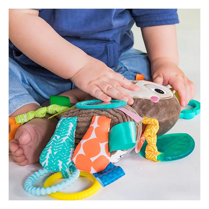 Regerly Kinderwagenspeelgoed - Hangend Pluche Krab Speelgoed Met Rammelaar En Spiegel Voor Baby