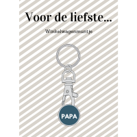 Papa sleutelhanger/ winkelwagenmunt