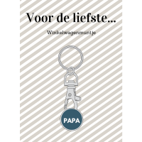 Papa sleutelhanger/ winkelwagenmunt