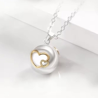 Zwangerschapsketting zilver hartjes