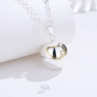 Zwangerschapsketting zilver hartjes