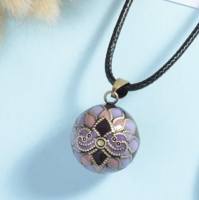 Zwangerschapsketting paars mandala