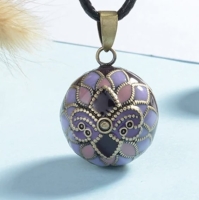 Zwangerschapsketting paars mandala