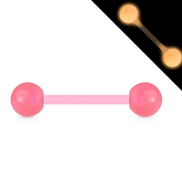Zwangerschapspiercing roze glow in the dark