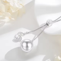 Zwangerschapsketting met hanger strass voetjes