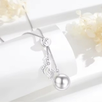 Zwangerschapsketting met hanger strass voetjes
