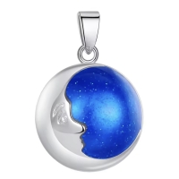 Zwangerschapsketting maan blauw