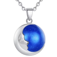 Zwangerschapsketting maan blauw