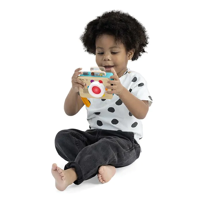 Houten baby ontdekkingscamera